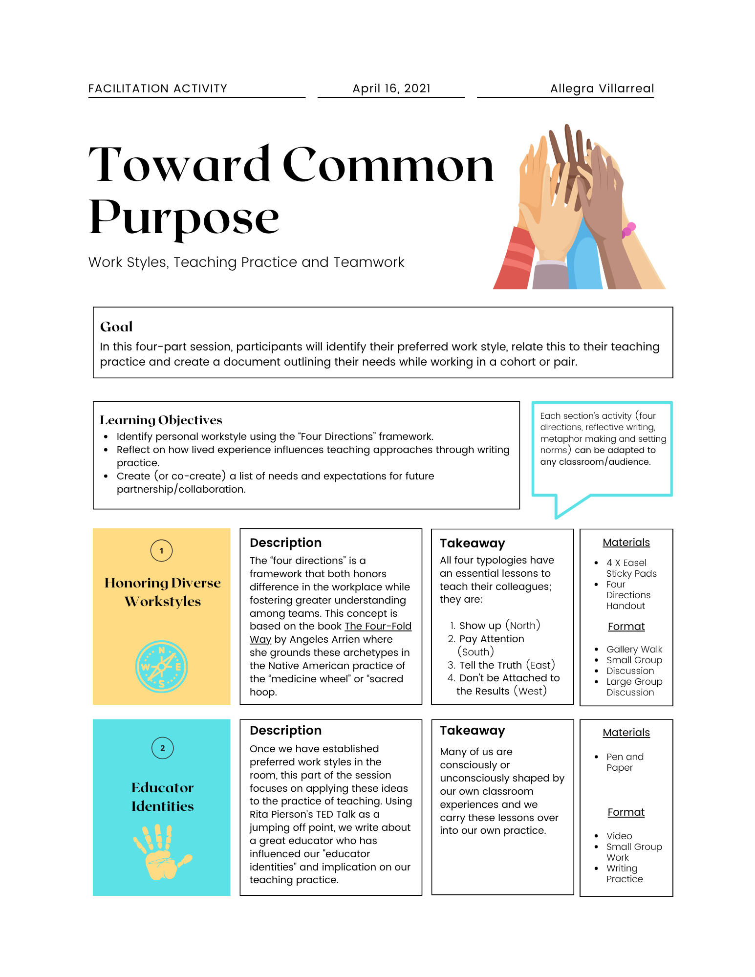 Toward Common Purpose: facilitation guide