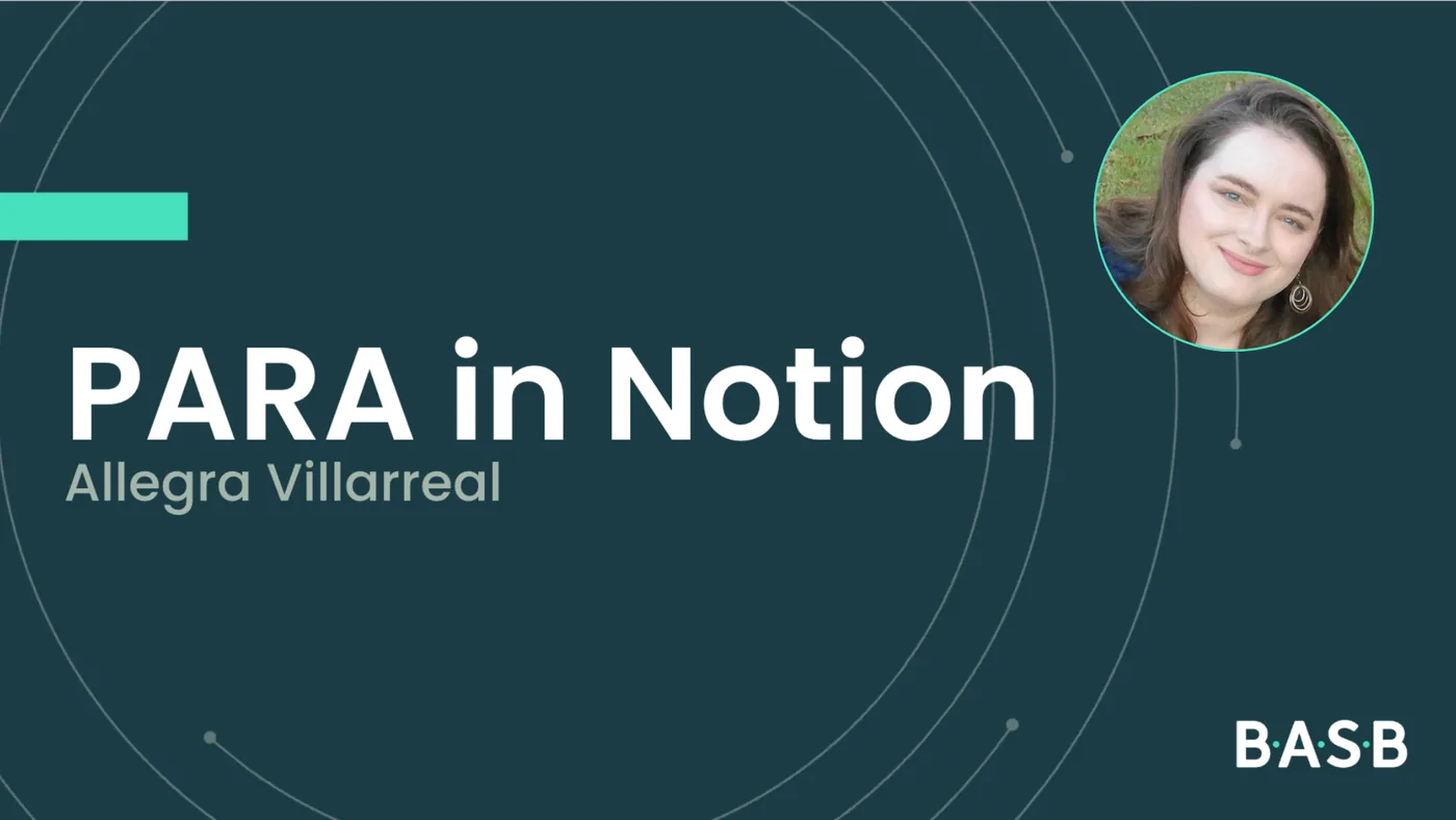 PARA in Notion title slide